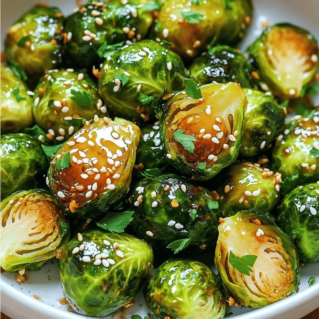 Air Fryer Honey Garlic Brussels Sprouts Delight