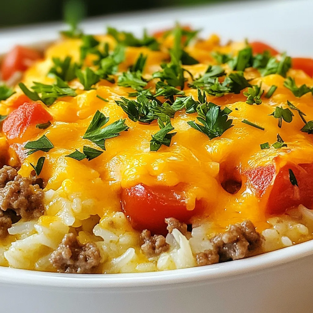Cheesy Hamburger Rice Casserole Quick and Flavorful Meal