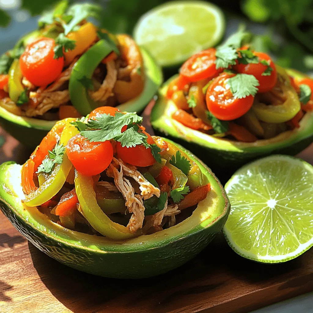 Chicken Fajita Stuffed Avocados Tasty and Simple Meal