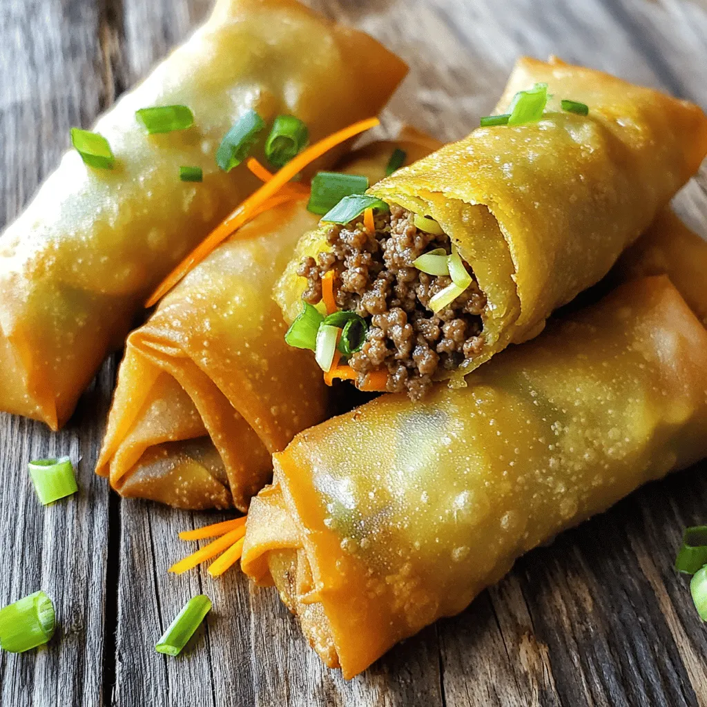 Korean Ground Beef Egg Rolls Flavorful and Easy Snack