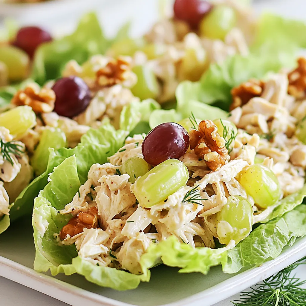 Greek Yogurt Chicken Salad Lettuce Wraps Delight