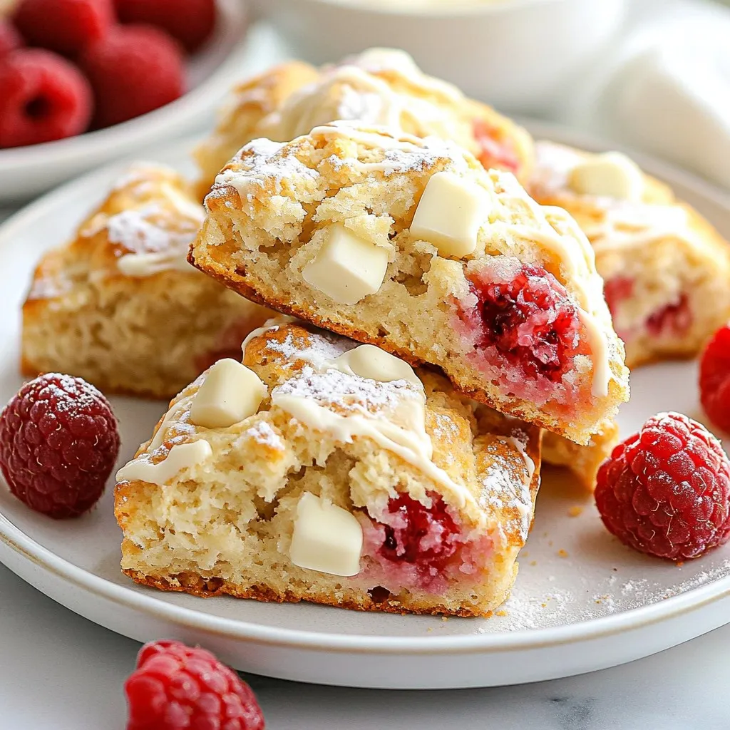 Raspberry White Chocolate Scones Simple and Tasty Treat