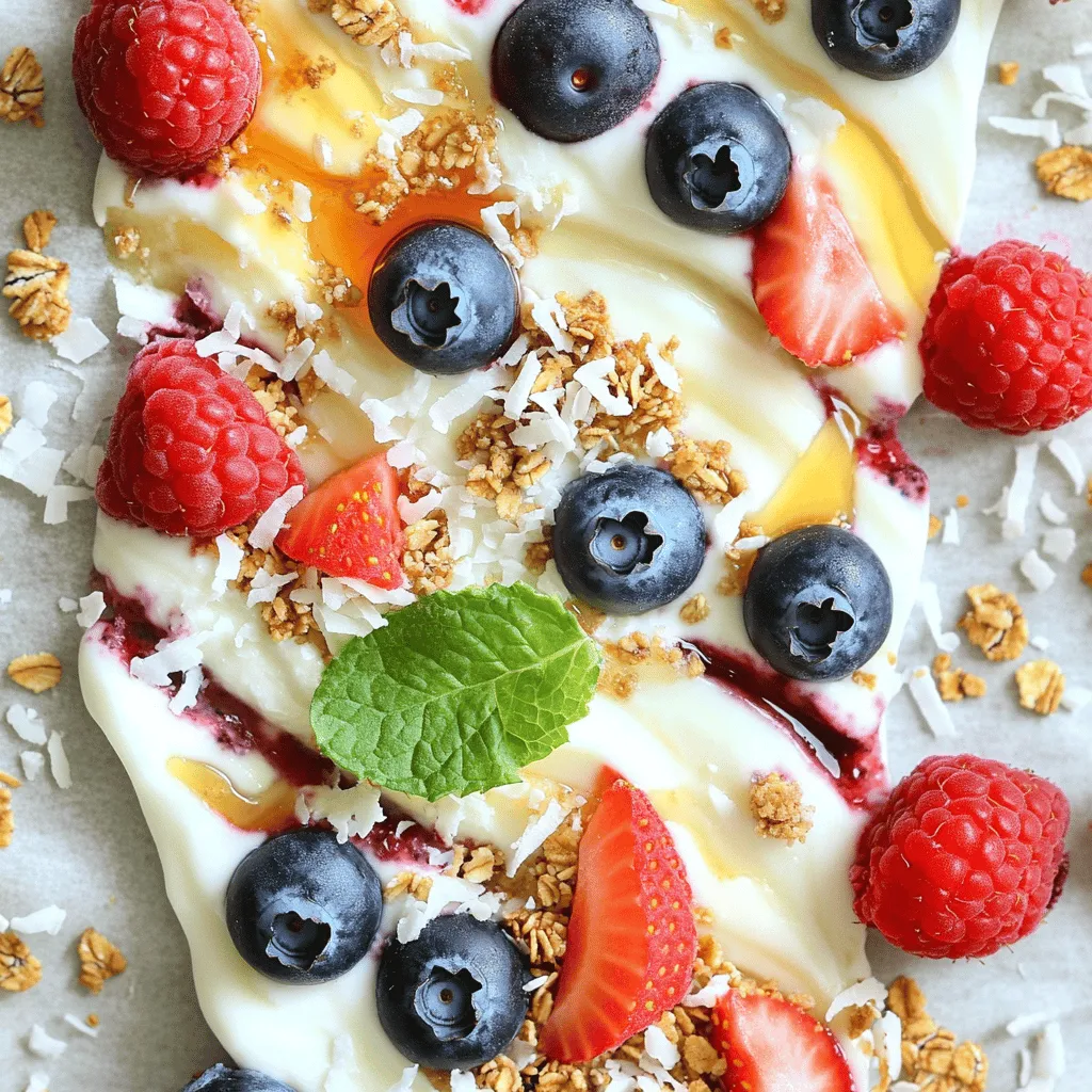 Frozen Layered Berry Yogurt Bark Refreshing Treat