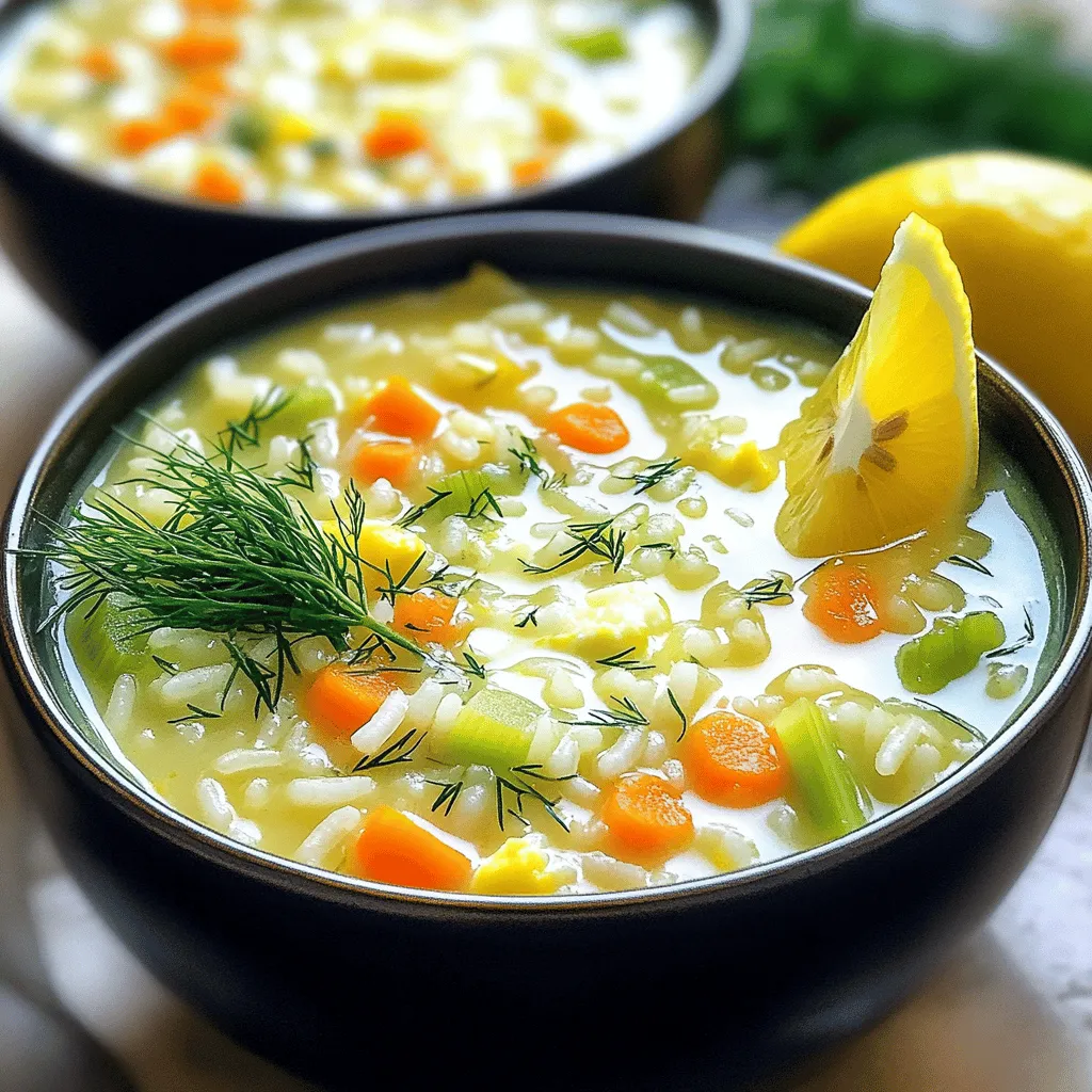Greek Lemon Rice Soup Savory and Comforting Delight