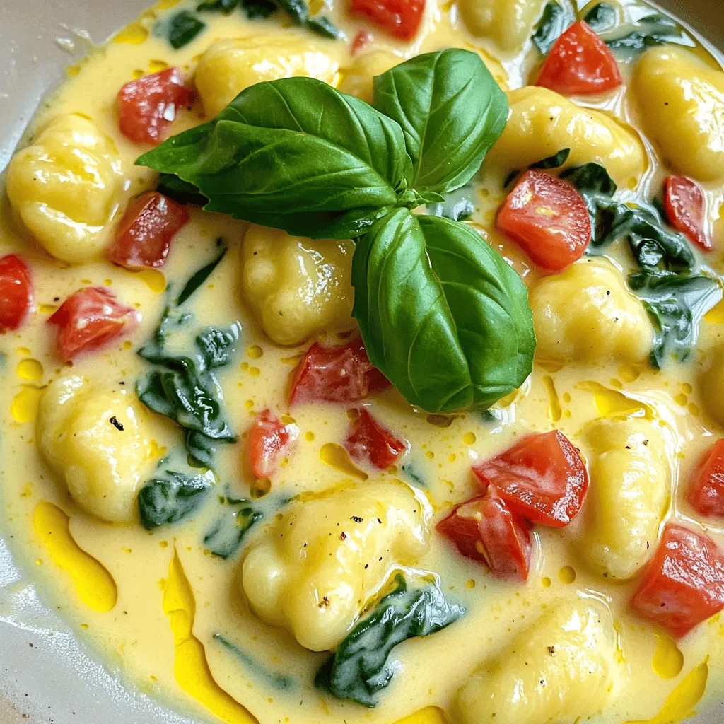 Creamy Spinach Tomato Gnocchi One Pot Delight