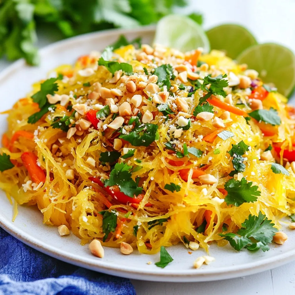 Spaghetti Squash Pad Thai Flavorful Healthy Recipe