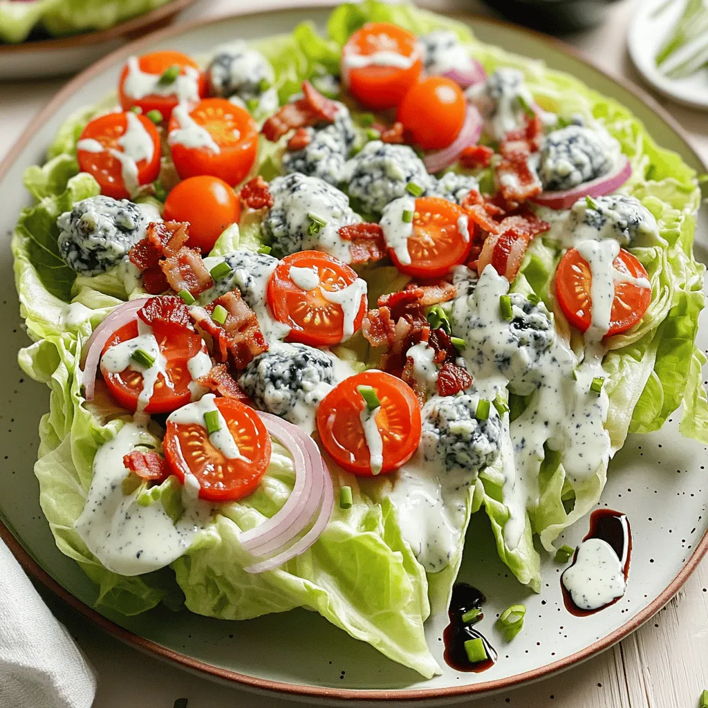 Classic Wedge Salad Crunchy and Flavorful Delight