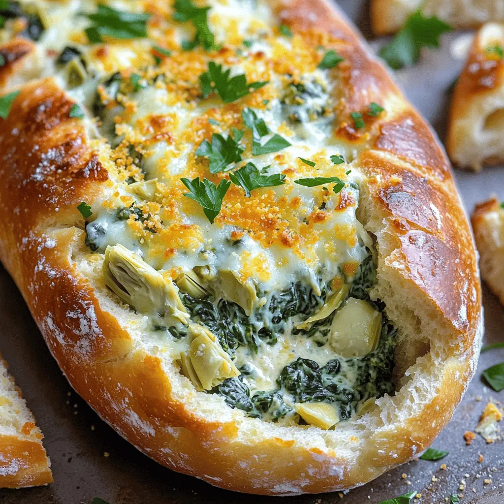 Cheesy Spinach Artichoke Bread Irresistible Delight