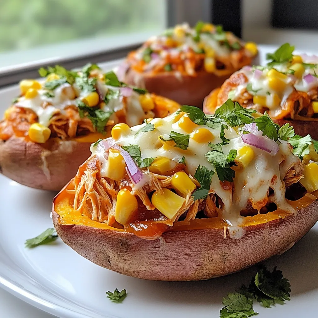 BBQ Chicken Stuffed Sweet Potatoes Flavorful Dish