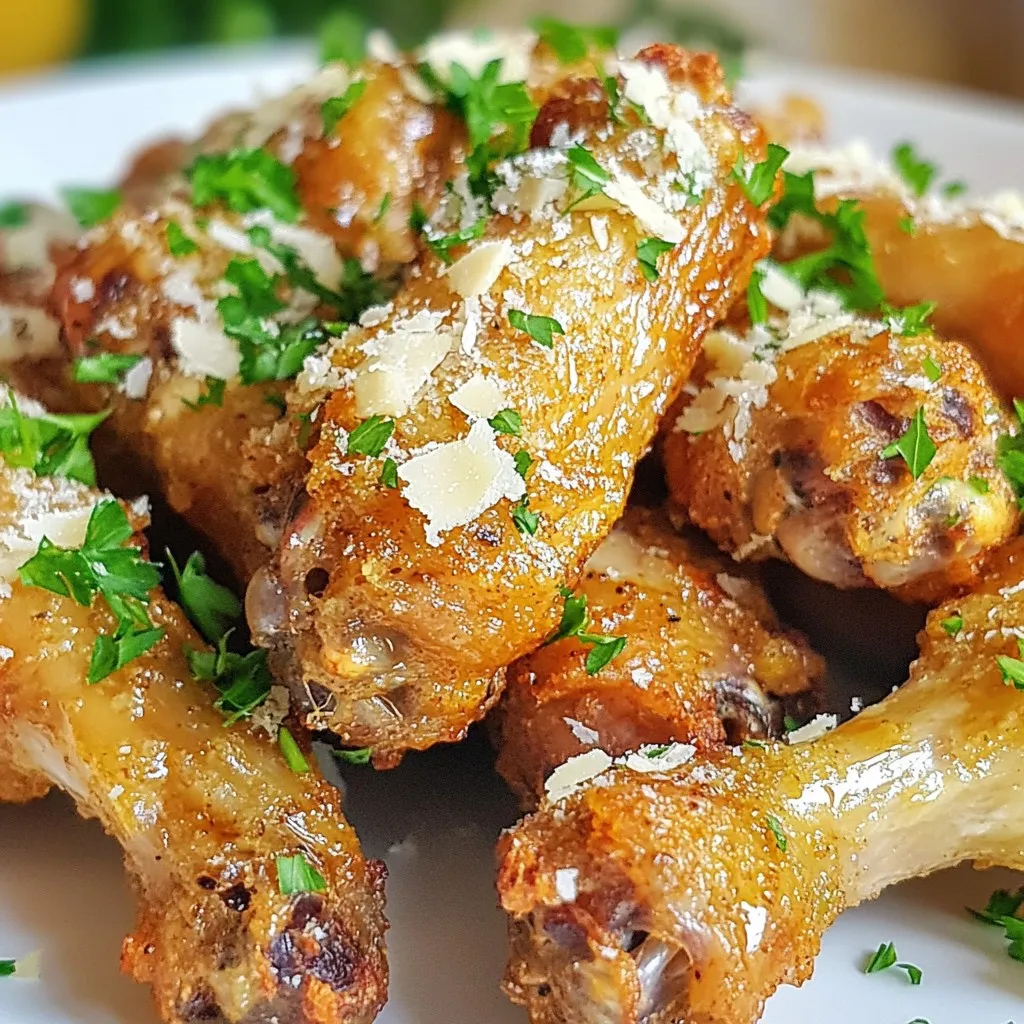 Garlic Parmesan Air Fryer Wings Crispy and Tasty Treat