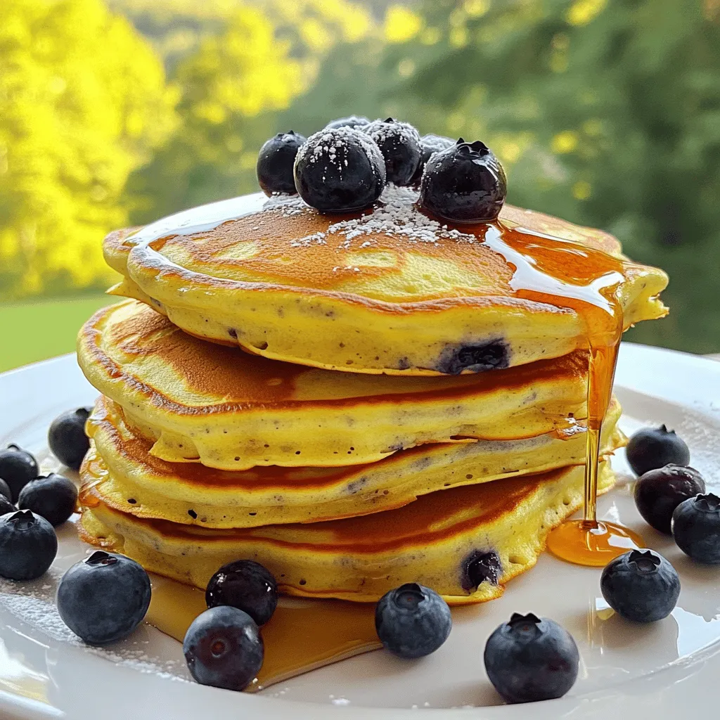 Fluffy Buttermilk Blueberry Pancakes Easy Recipe
