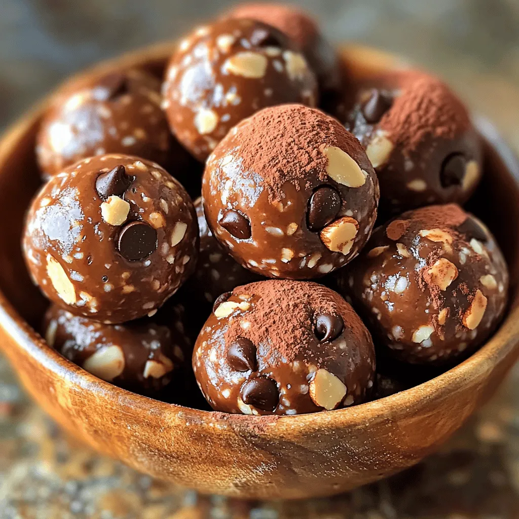 Chocolate Almond Protein Balls Nourishing Snack Idea