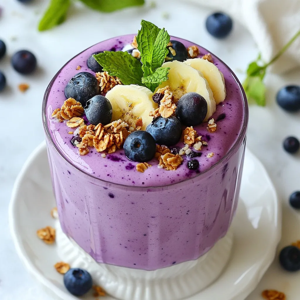 Blueberry Cheesecake Smoothie Creamy and Delicious Drink