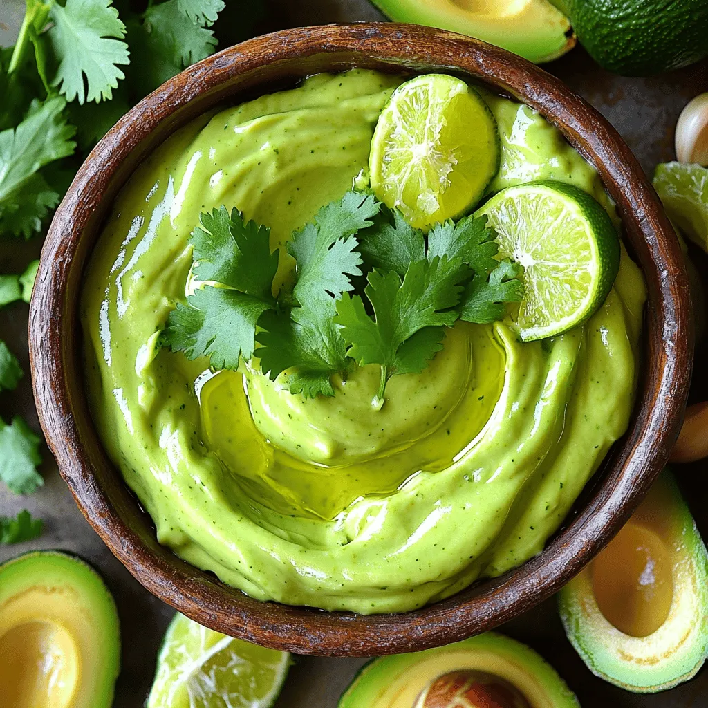 Avocado Lime Crema Creamy and Flavorful Dip