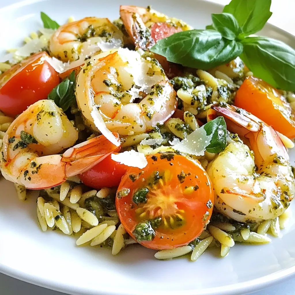 Pesto Shrimp Orzo Quick and Flavorful Dinner Delight
