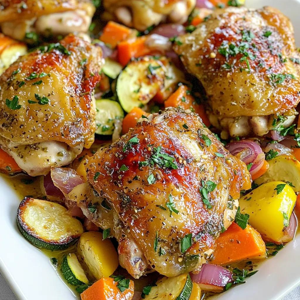 Herb Roasted Chicken and Veggies Simple Dinner Idea