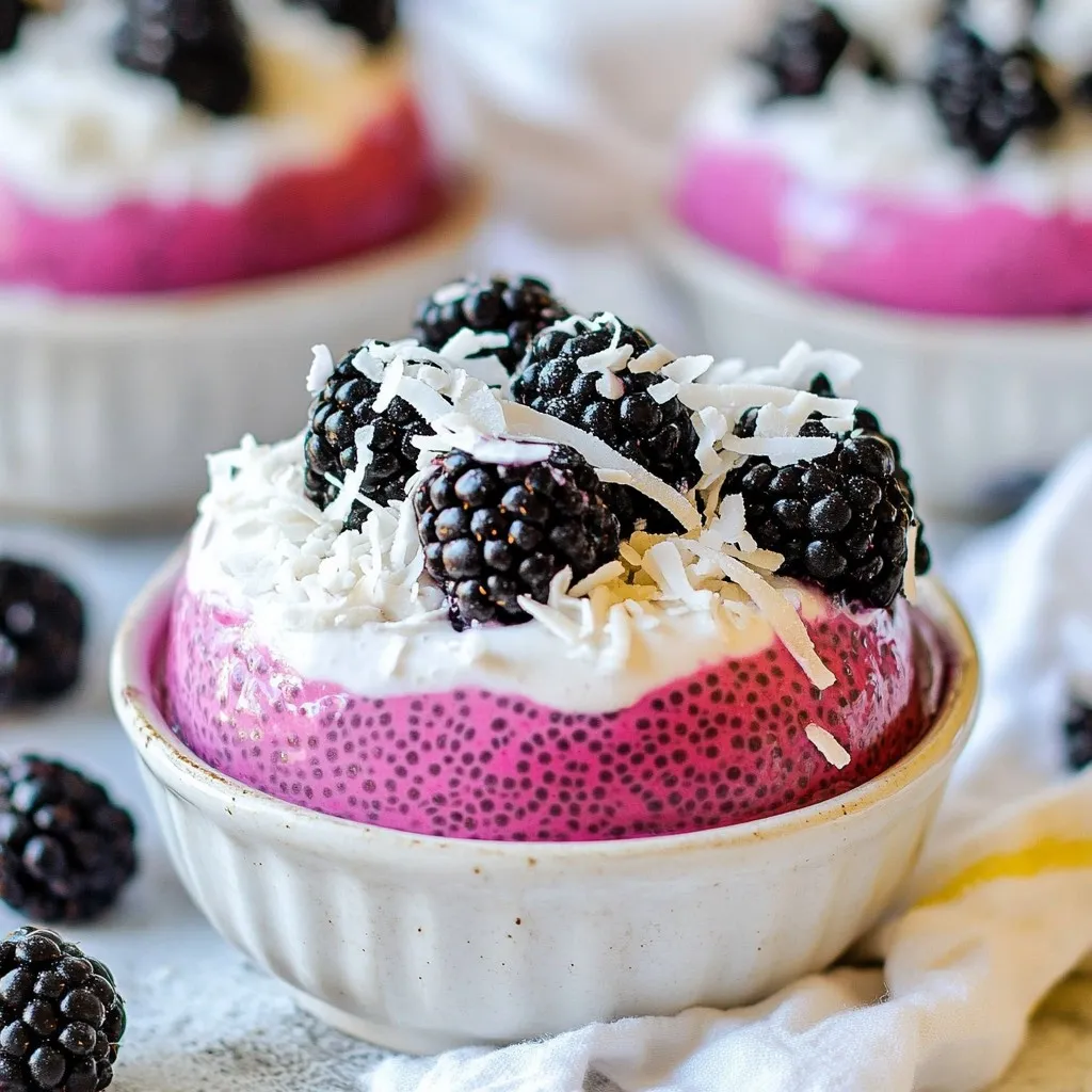 Blackberry Coconut Chia Pudding Rich and Creamy Delight