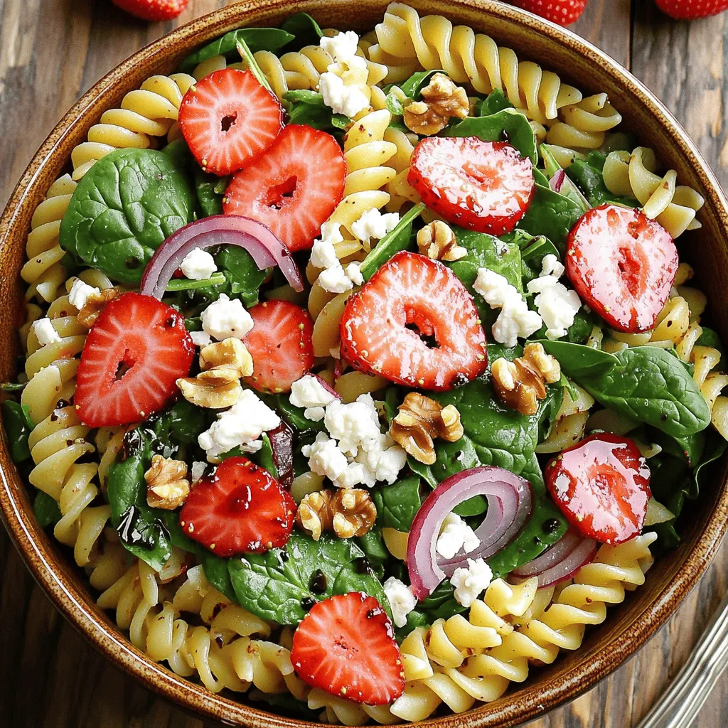 Strawberry Spinach Pasta Salad Fresh and Tasty Recipe