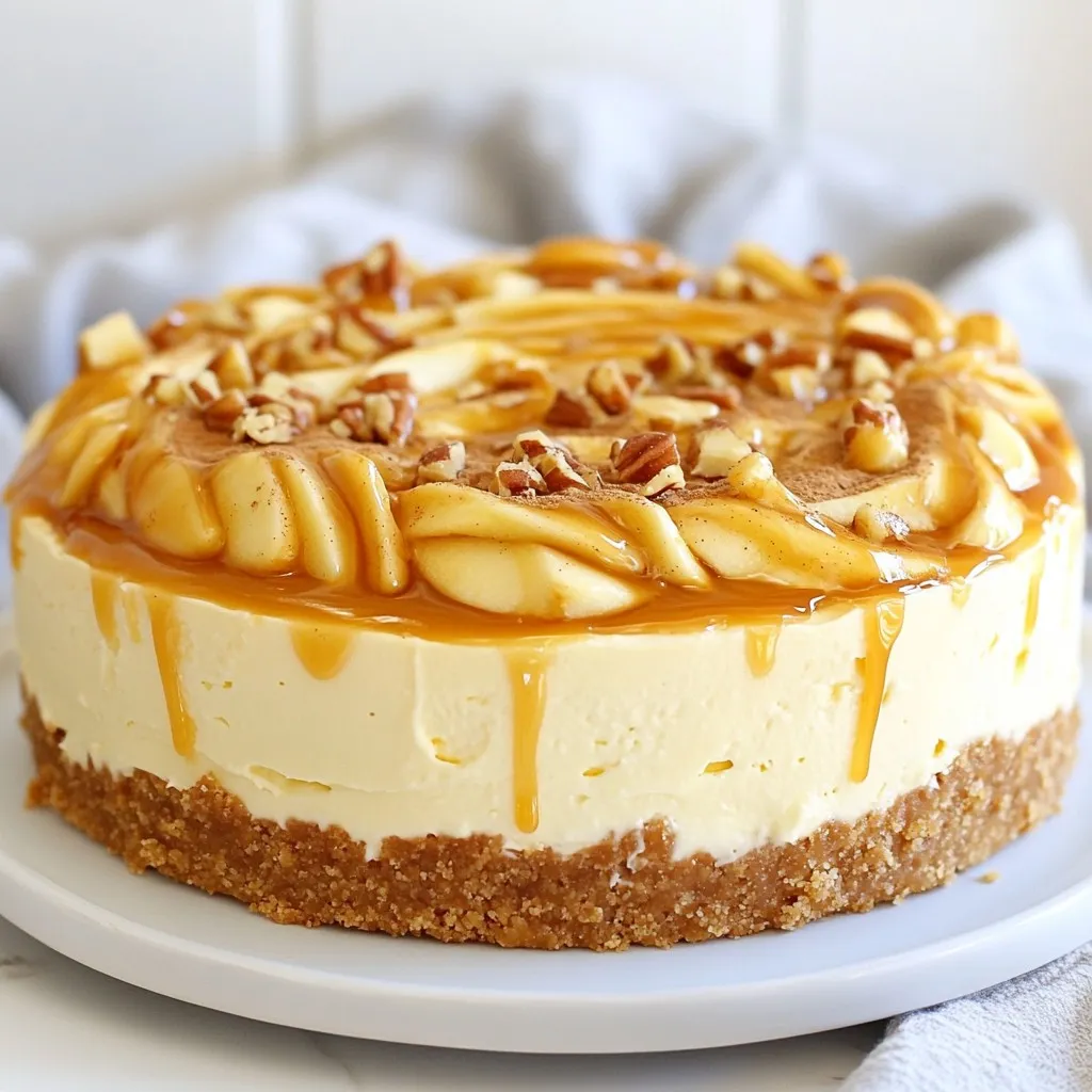 No-Bake Caramel Apple Cheesecake Creamy Delight