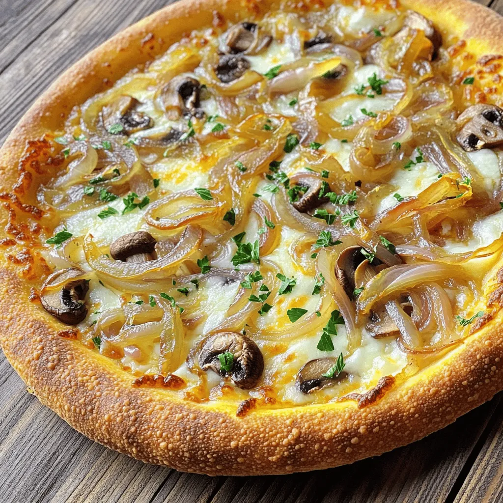 Caramelized Onion and Mushroom Pizza Delight Recipe