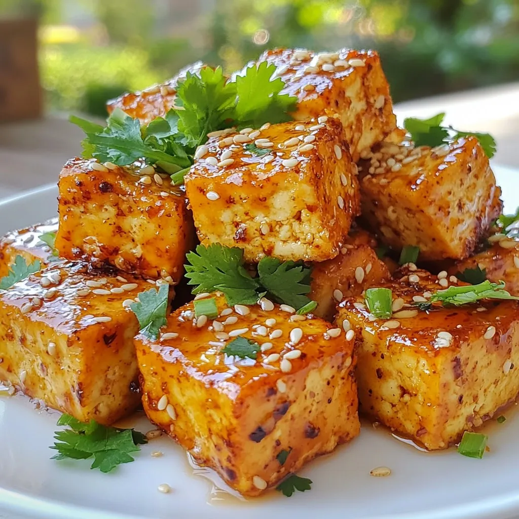 Spicy Honey Garlic Tofu Bites Flavorful and Easy Snack