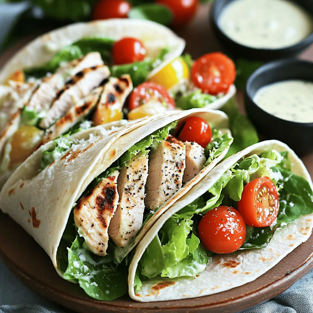 Chicken Caesar Wraps Packed with Flavorful Goodness