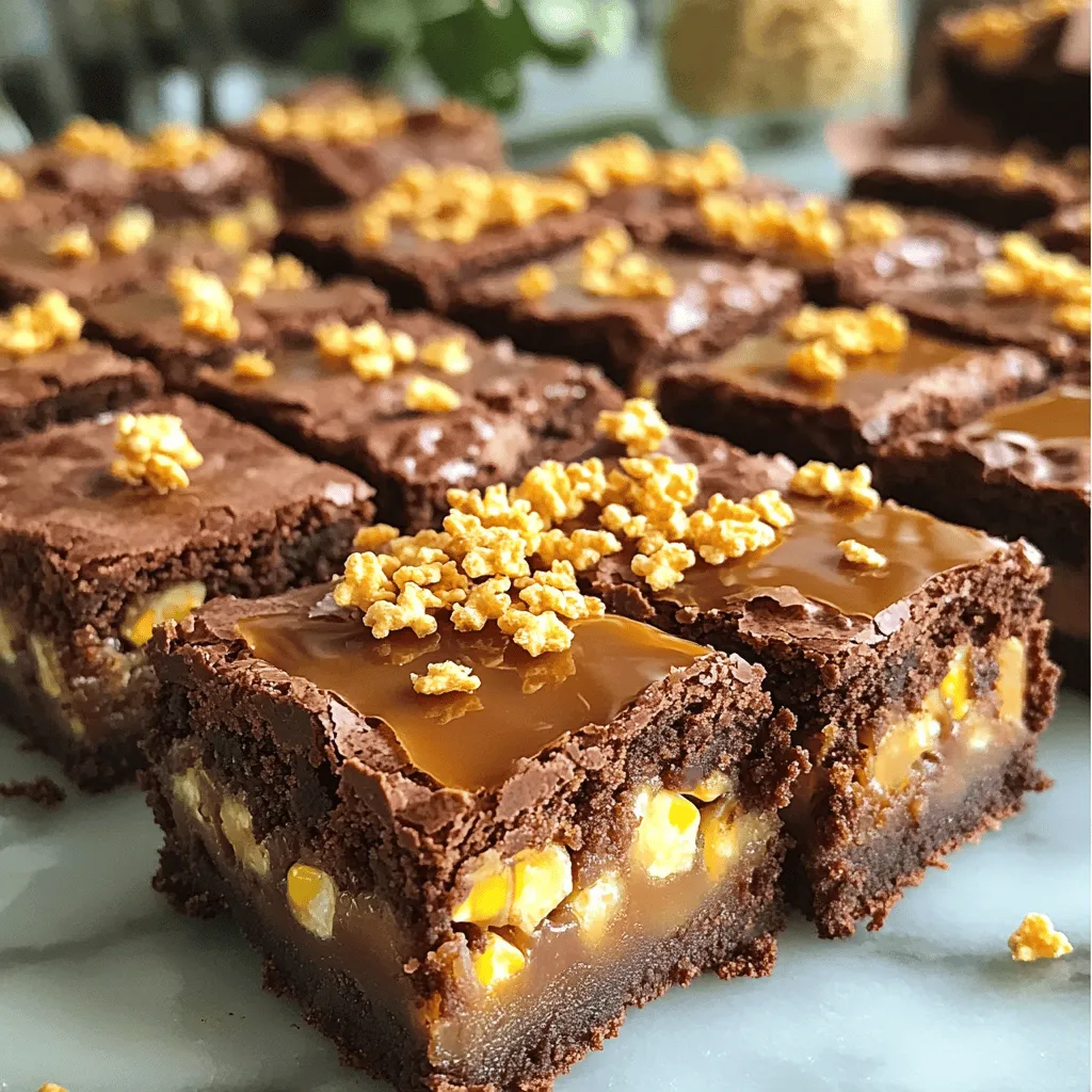 Caramel Cornflake Brownies Irresistible Treat Delight