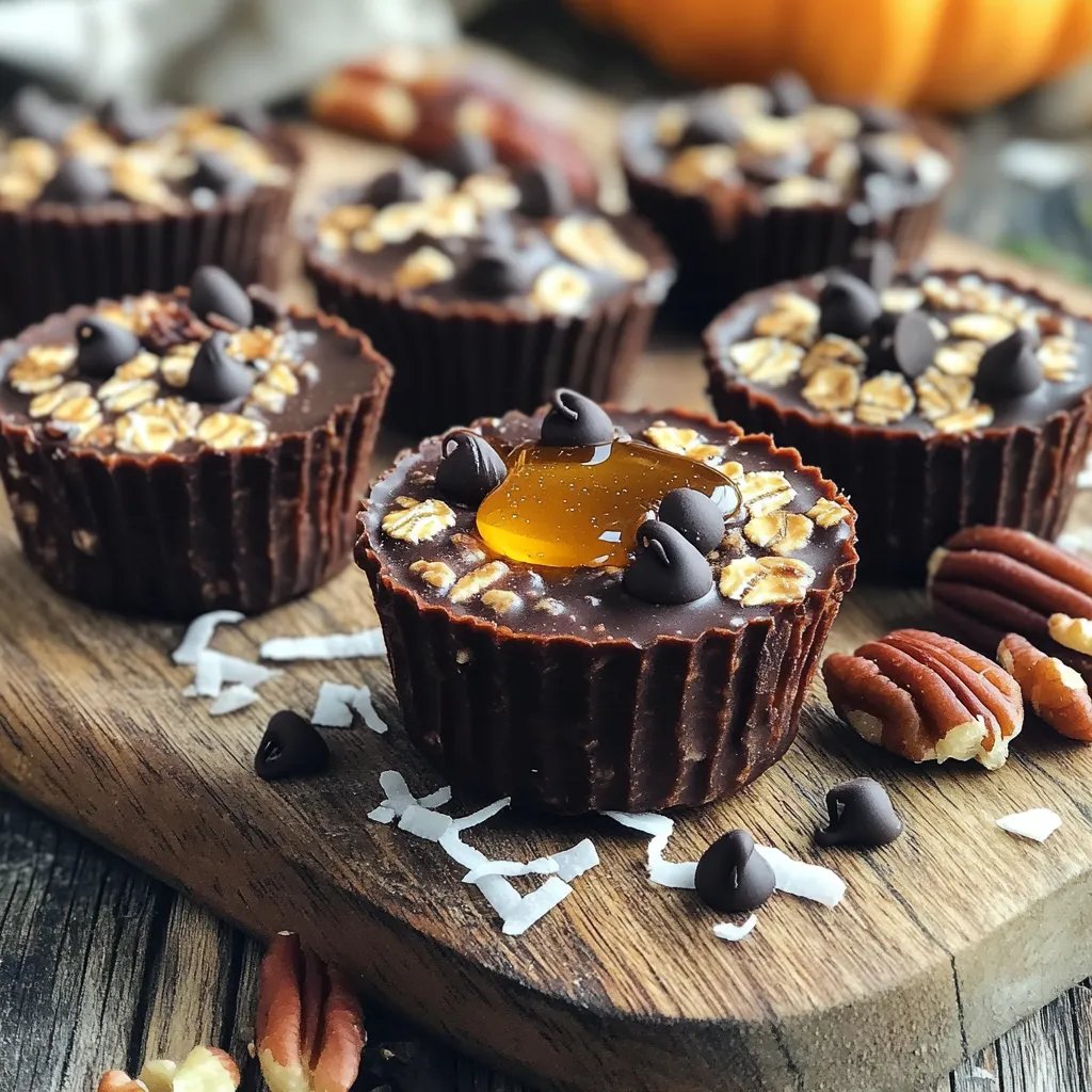 Chocolate Pumpkin Oat Cups No-Bake Easy Treat