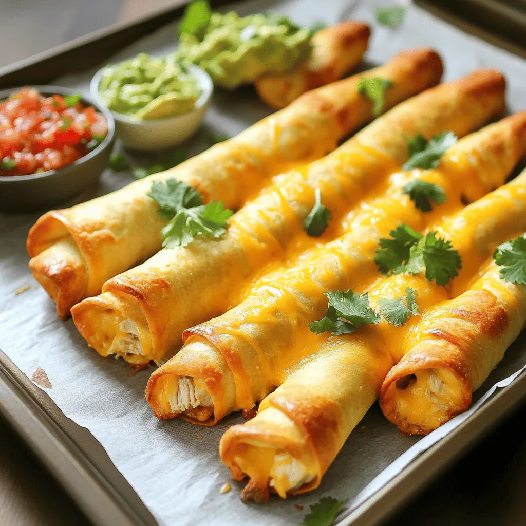 Baked Chicken Taquitos Crunchy and Flavorful Treat