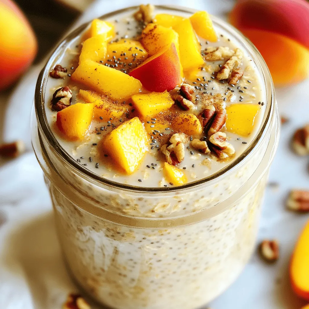Cinnamon Peach Overnight Oats Simple and Tasty Recipe