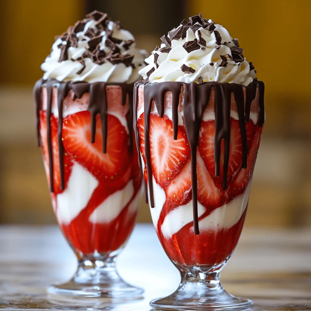 Chocolate Covered Strawberry Shake Delicious Treat