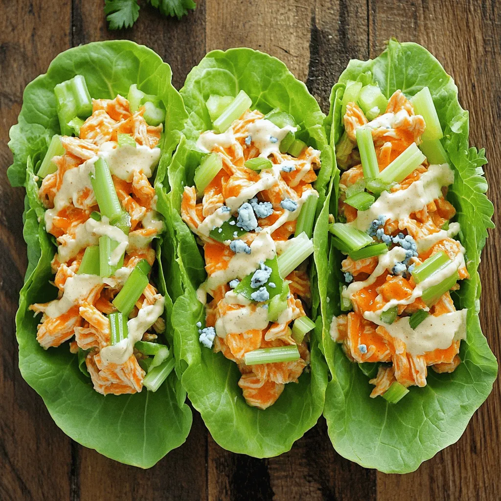 Buffalo Chicken Lettuce Wraps Flavorful and Fresh Dish
