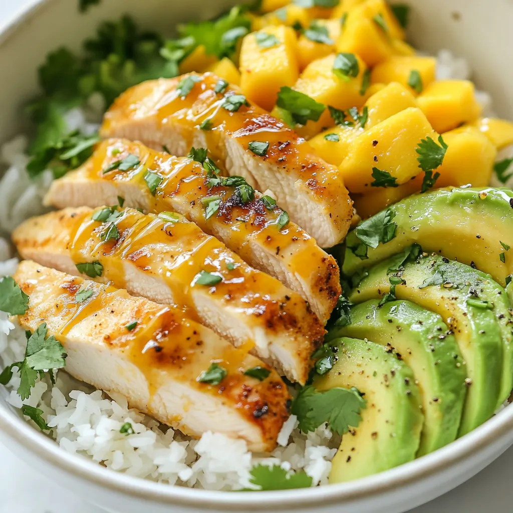 Mango Habanero Chicken Rice Bowls Flavorful Delight