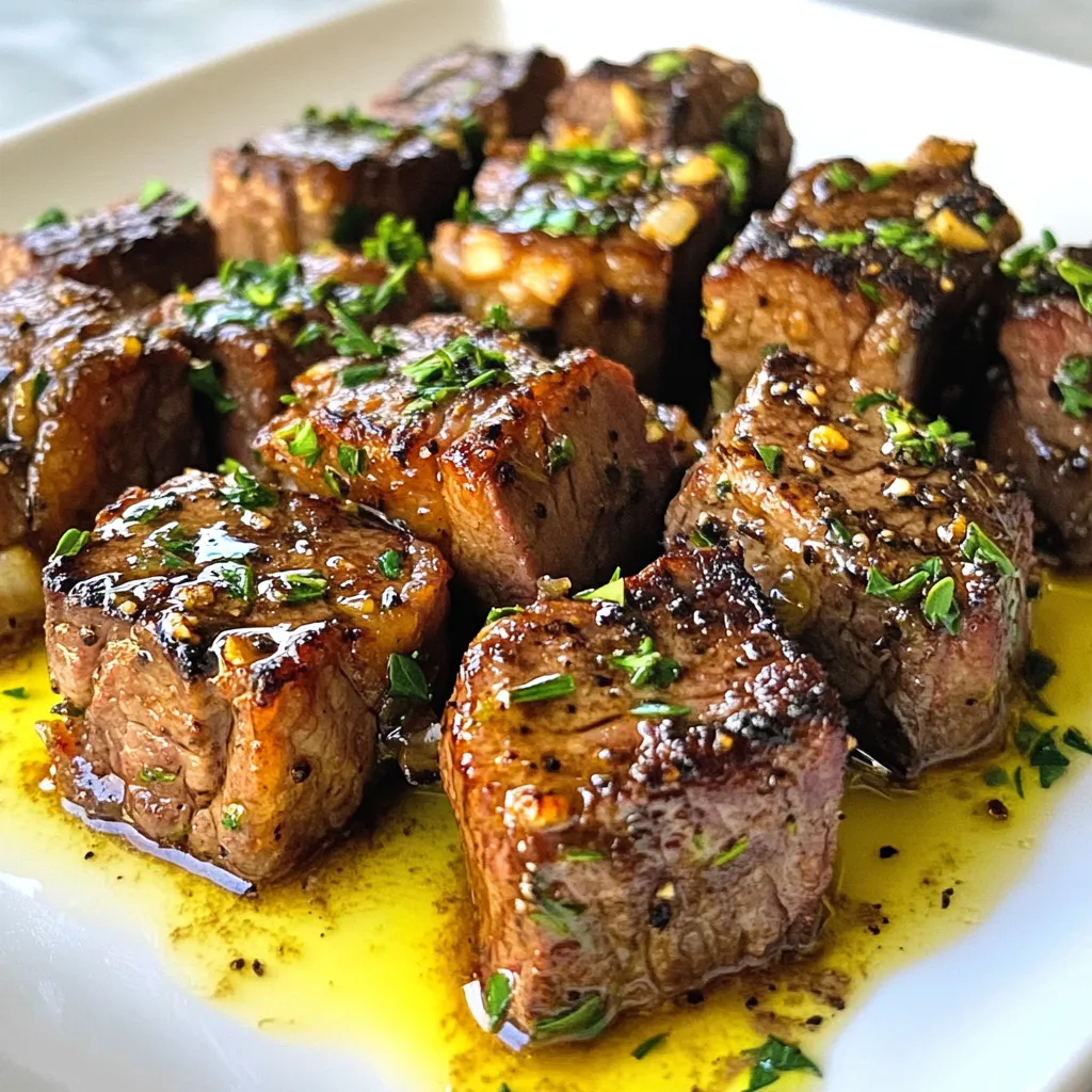 Garlic Herb Butter Steak Bites Flavorful and Tender Treat