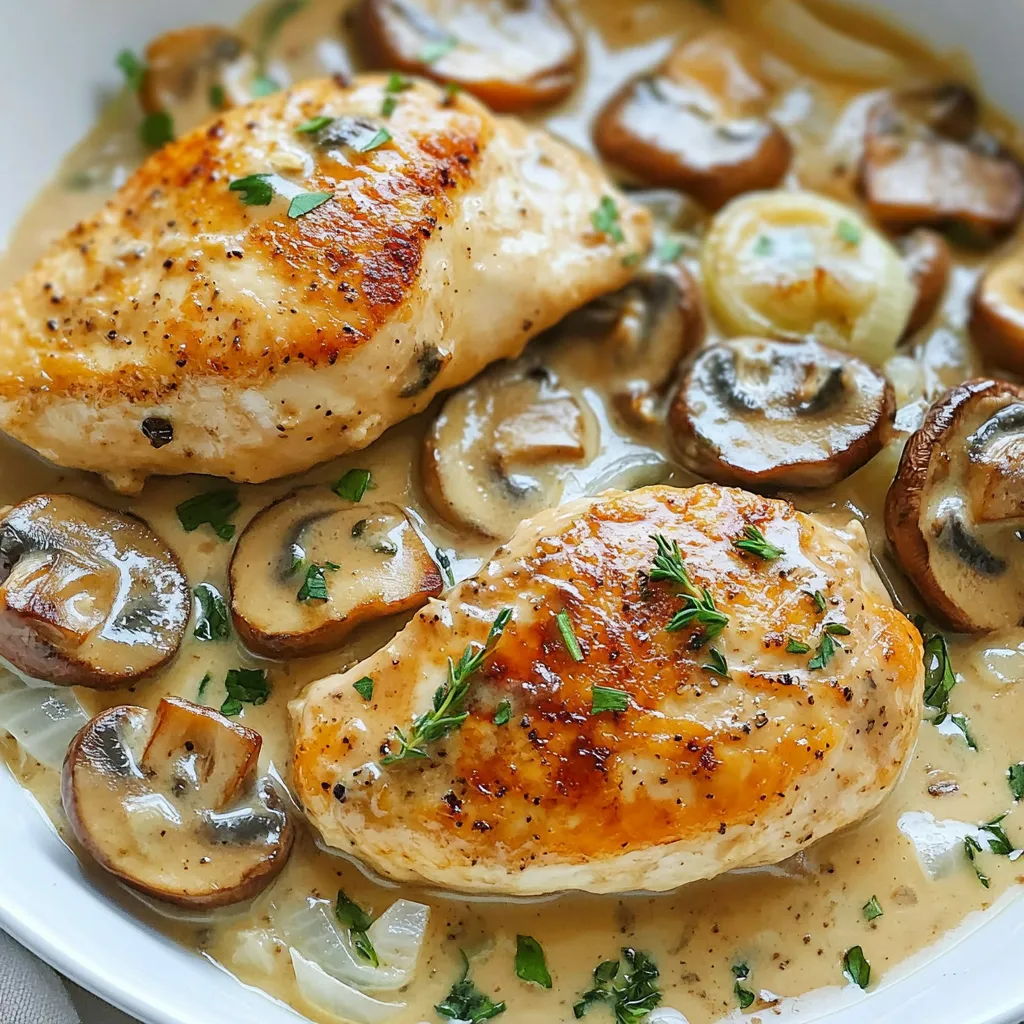 One-Pan Creamy Mushroom Chicken Simple and Tasty Meal