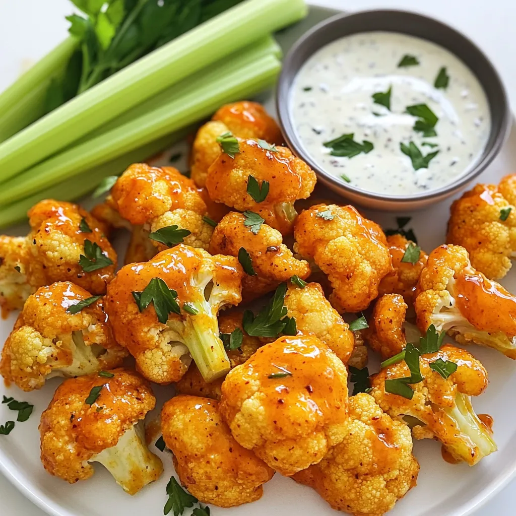 Vegan Buffalo Cauliflower Bites Crispy and Delicious