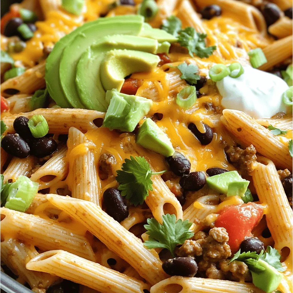 Taco Pasta Skillet Savory and Quick Dinner Recipe