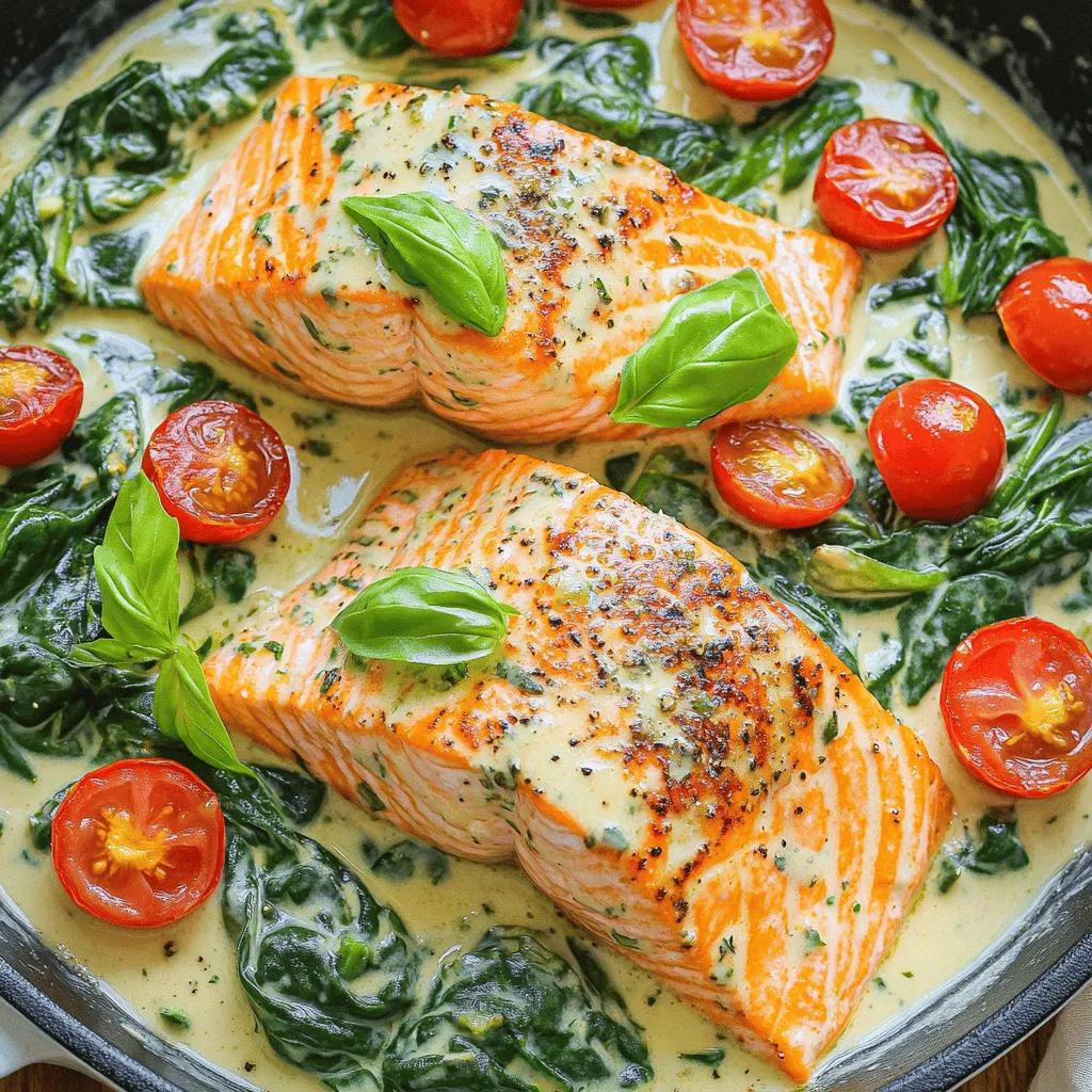 Creamy Tuscan Salmon Skillet Quick and Tasty Meal
