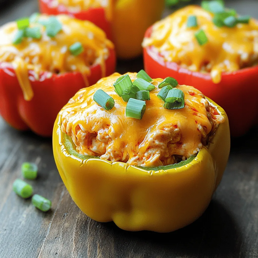 Buffalo Chicken Stuffed Peppers Flavorful and Easy Dish