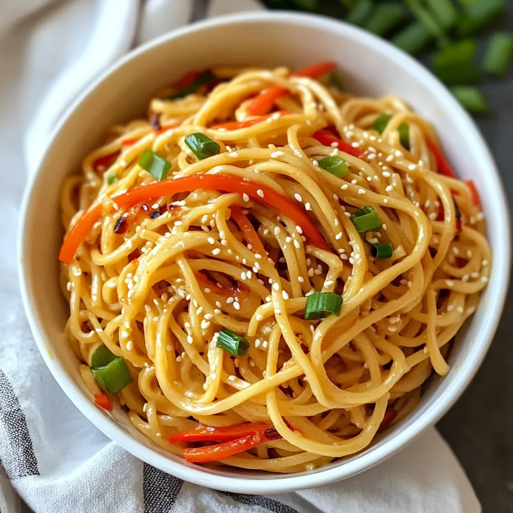 Savory Sesame Peanut Noodles Quick and Easy Recipe