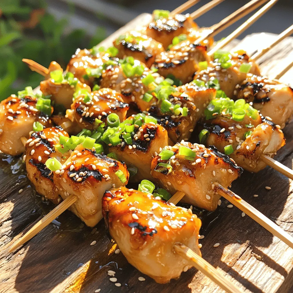 Honey Garlic Chicken Skewers Tasty Grilled Delight