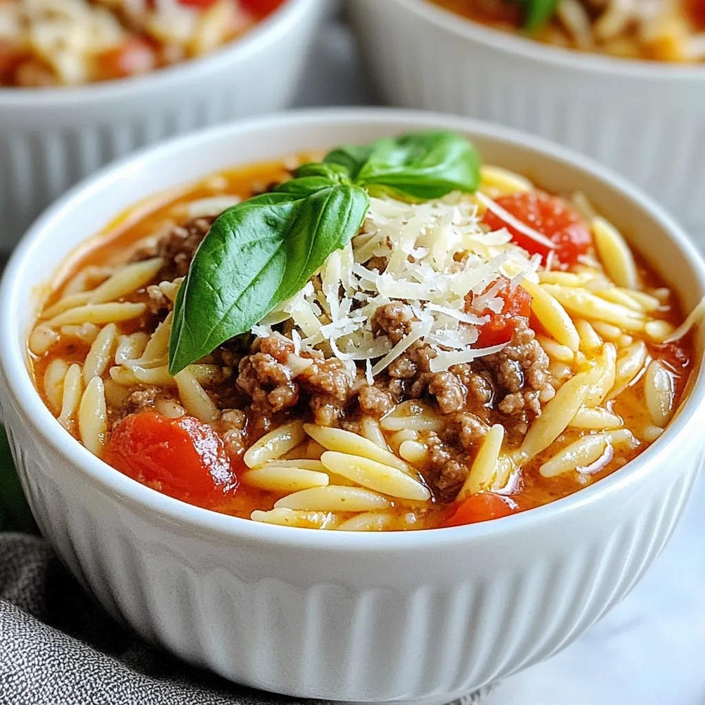 Creamy Tomato Ground Beef Orzo Delicious Dinner Recipe