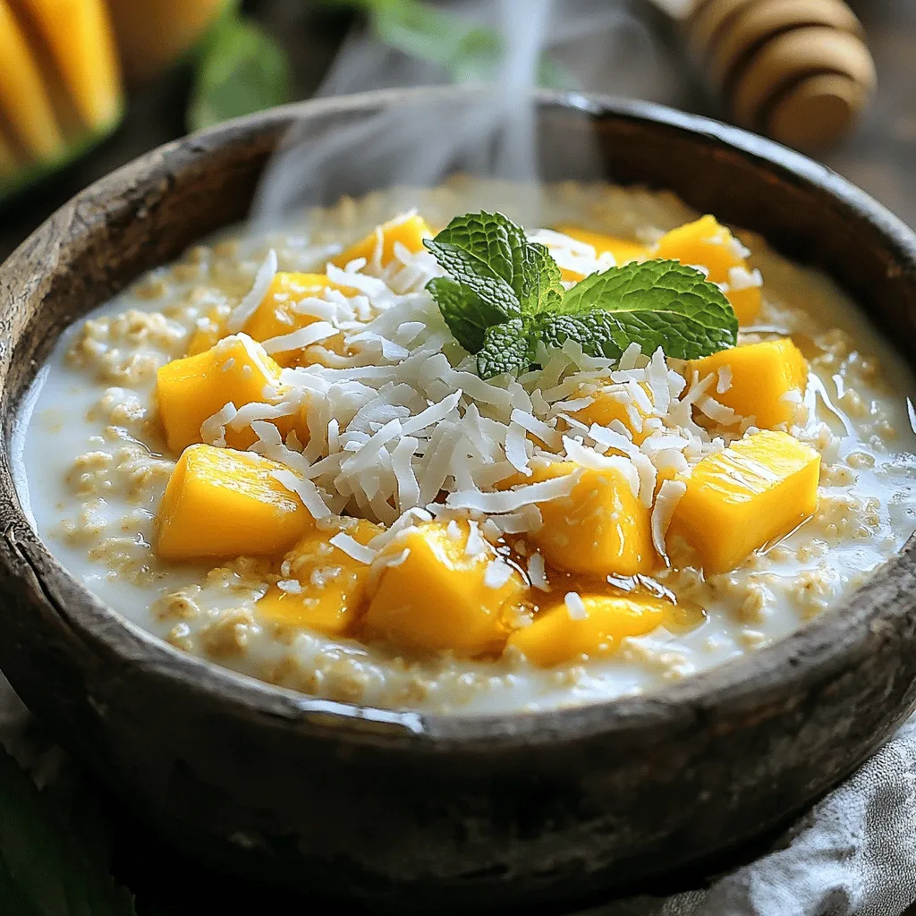 Creamy Coconut Mango Oatmeal Delightful and Easy Meal