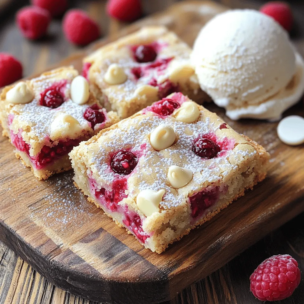White Chocolate Raspberry Blondies Irresistible Treat