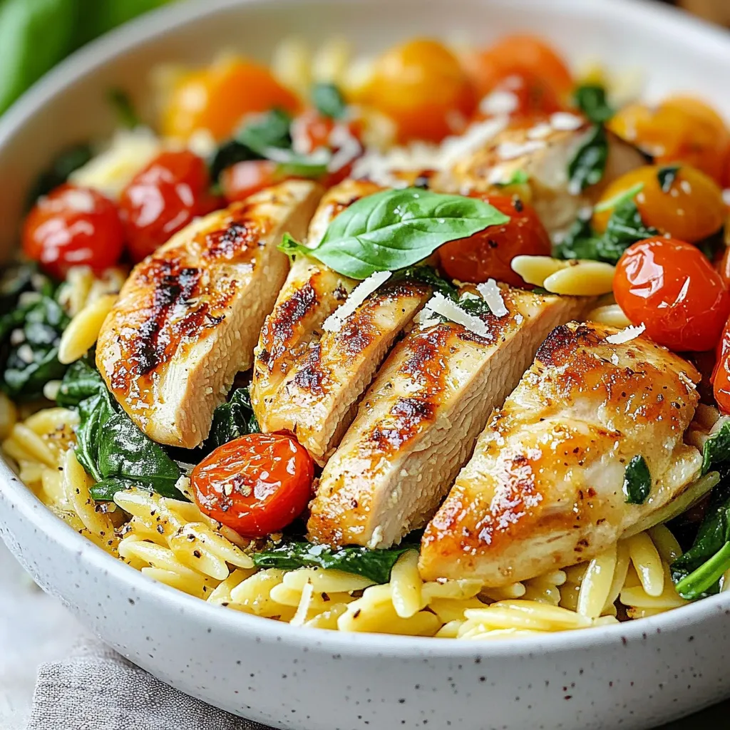 Creamy Tuscan Chicken Orzo Flavorful and Hearty Dish