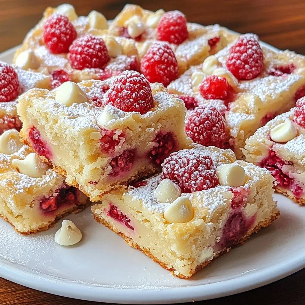 White Chocolate Raspberry Blondies Irresistible Treat