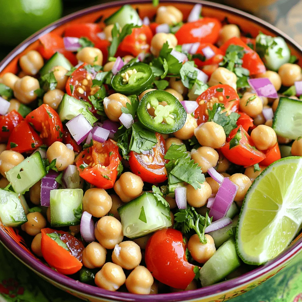 Spicy Chickpea Salad Fresh and Flavorful Delight