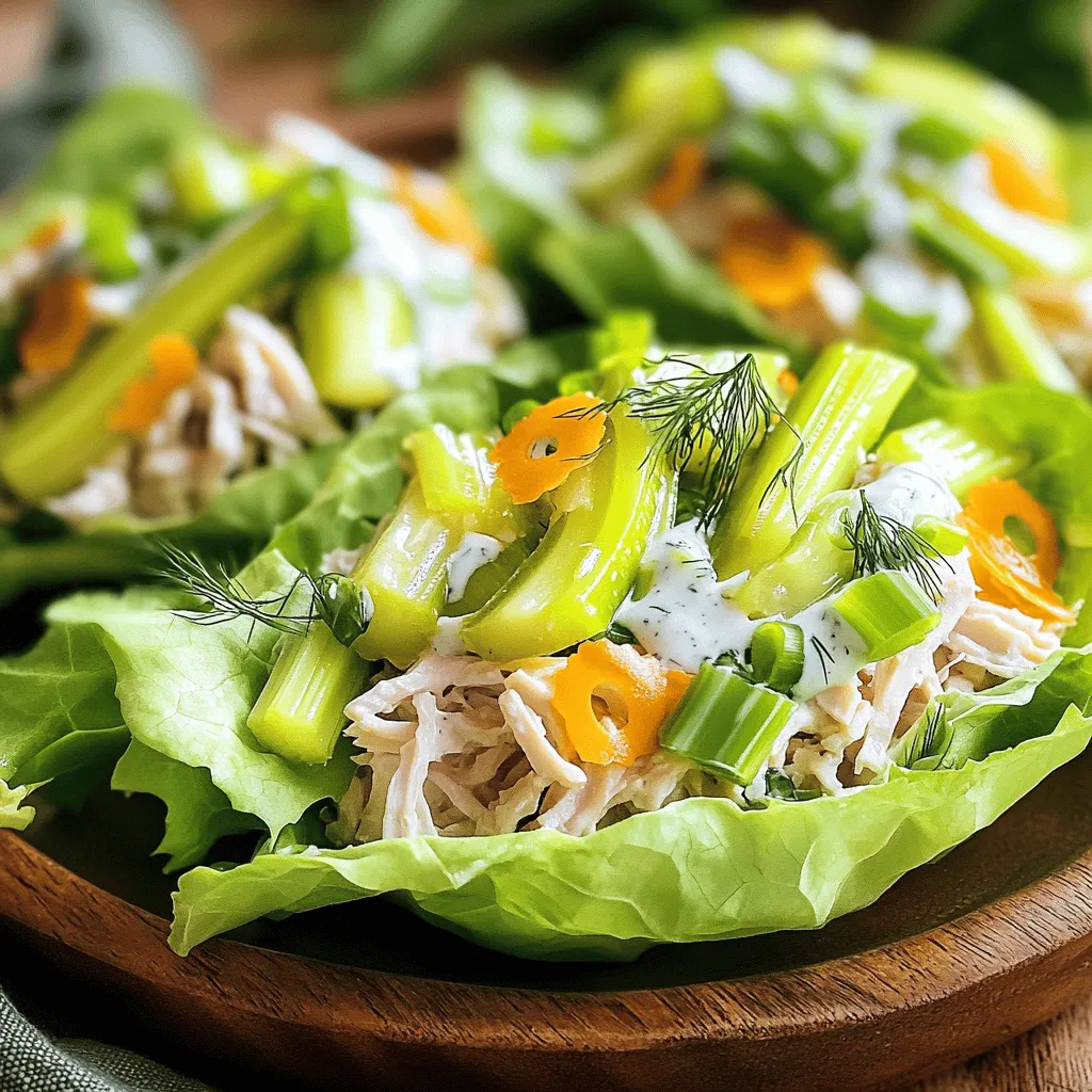 Pickle Ranch Chicken Salad Lettuce Wraps Simple Recipe