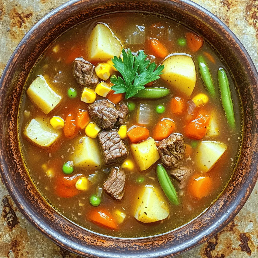 Vegetable Beef Soup Slow Cooker Comforting Delight
