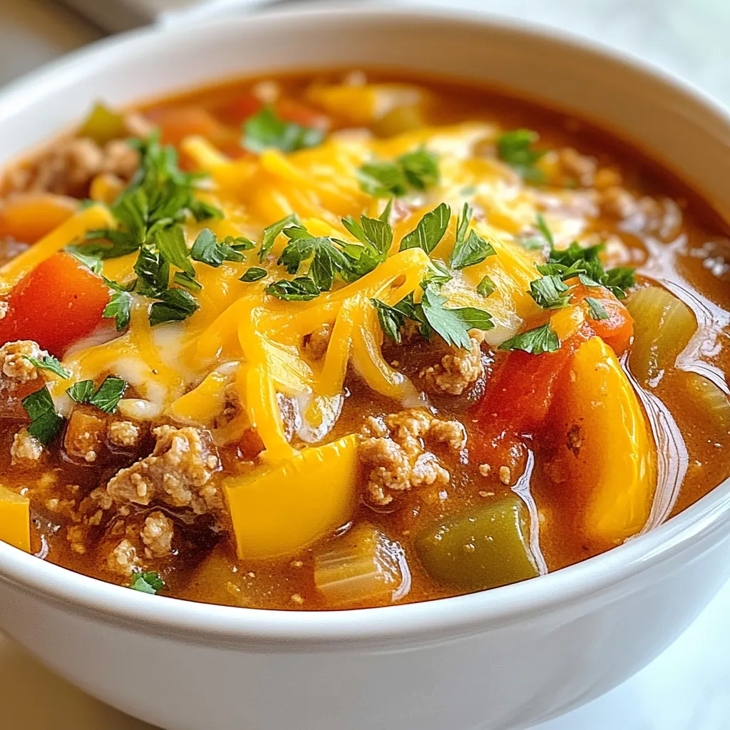 Stuffed Bell Pepper Soup Flavorful and Easy Recipe